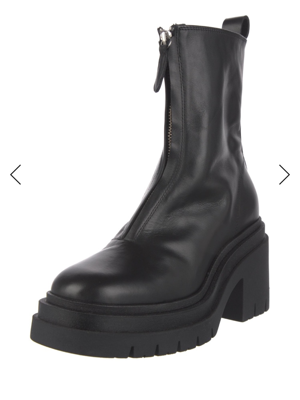 Freda Salvador Black Leather Platform Combat Boots